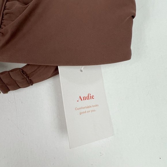 NWT Andie Swim The Scala Top Flat in Espresso Brown Size Large L NEW - Picture 5 of 11